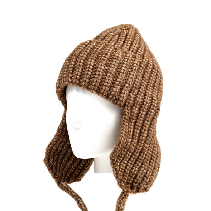 Шапка вушанка жіноча вовна коричнева АГЛАЯ 581-104, фото 1