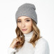 Шапка біні жіноча акрил сіра АЛІСІЯ 581-548, фото 3