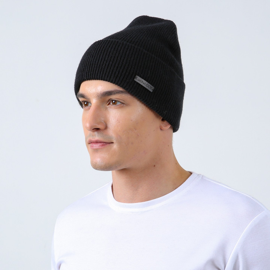 Шапка бини мужская акрил черная АЛИСИЯ 581-586, фото 3