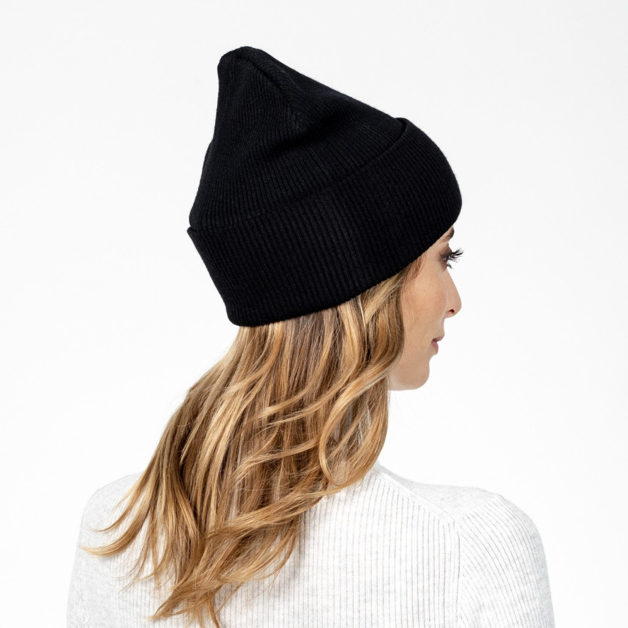 Шапка біні жіноча акрил чорна АЛІСІЯ 581-586, фото 4