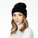 Шапка біні жіноча акрил чорна АЛІСІЯ 581-586, фото 3