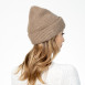 Шапка біні жіноча віскоза з ангорою коричнева МАРІЯ 582-392, фото 4