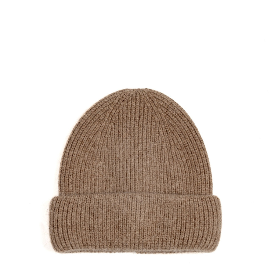 Шапка біні жіноча віскоза з ангорою коричнева МАРІЯ 582-392, фото 1