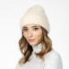 Шапка біні жіноча віскоза з ангорою бежева МАРІЯ 582-408, фото 3