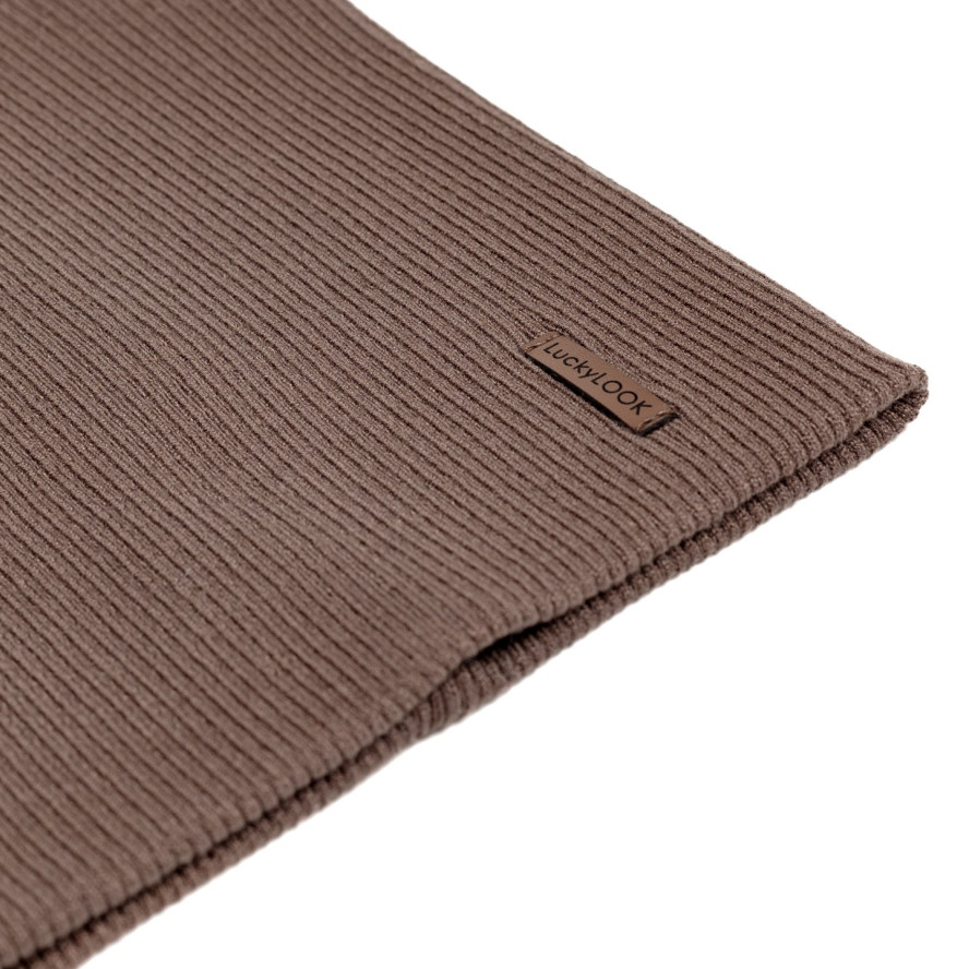 Шапка біні жіноча віскоза з вовною коричнева ЕЛІЗАР 584-365, фото 2