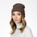 Шапка біні жіноча віскоза з вовною коричнева ЕЛІЗАР 584-365, фото 3