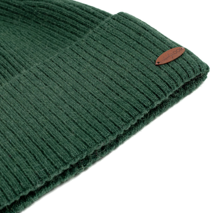 Шапка біні жіноча вовна зелена MAELYS 586-109, фото 2