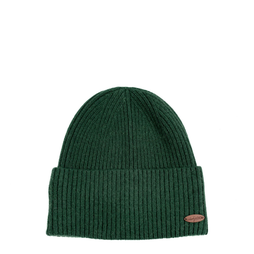 Шапка біні жіноча вовна зелена MAELYS 586-109, фото 1
