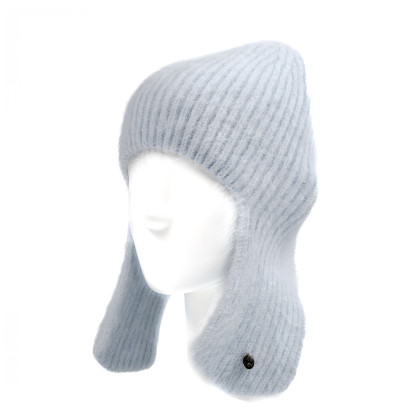 Шапка вушанка жіноча ангора блакитна ЯРИНА 586-390 Шапка вушанка жіноча ангора блакитна ЯРИНА 586-390