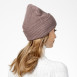 Шапка біні жіноча віскоза коричнева НІЛА 586-406, фото 4