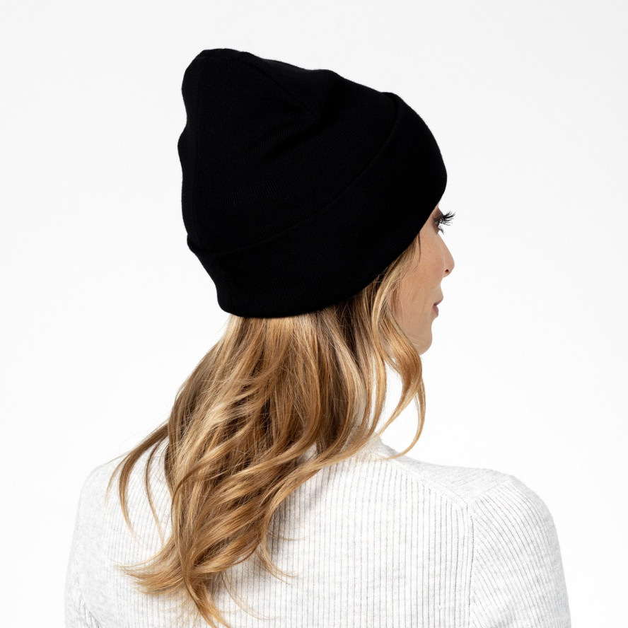 Шапка біні жіноча віскоза чорна RILEY 591-745, фото 4