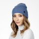 Шапка бини женская вискоза синяя RILEY 591-769, фото 3