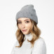 Шапка біні жіноча віскоза з ангорою сіра МАРІЯ 591-967, фото 3