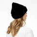 Шапка біні жіноча віскоза з ангорою чорна МАРІЯ 591-974, фото 4