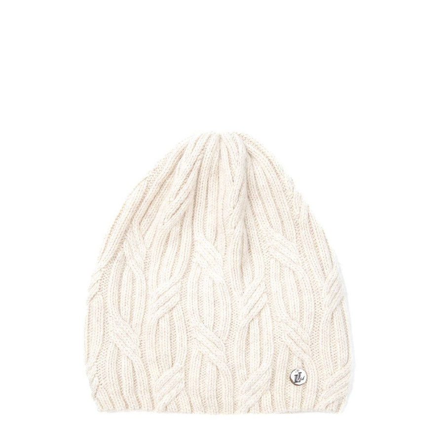 Шапка біні жіноча вовна бежева AMALA 593-305, фото 1