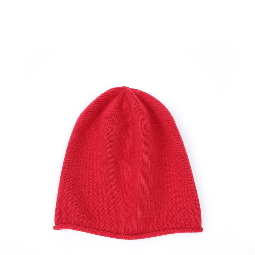 Шапка біні жіноча вовна червона АЛІМ 593-954, фото 1