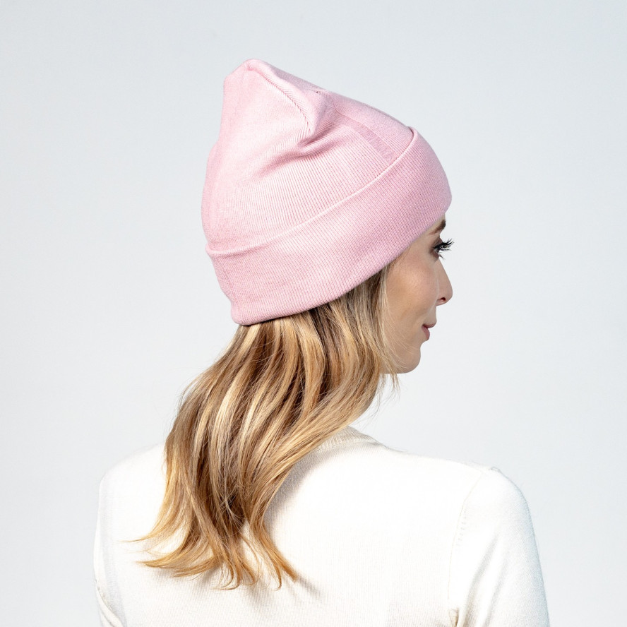 Шапка бини женская вискоза розовая РАМИН 597-327, фото 4