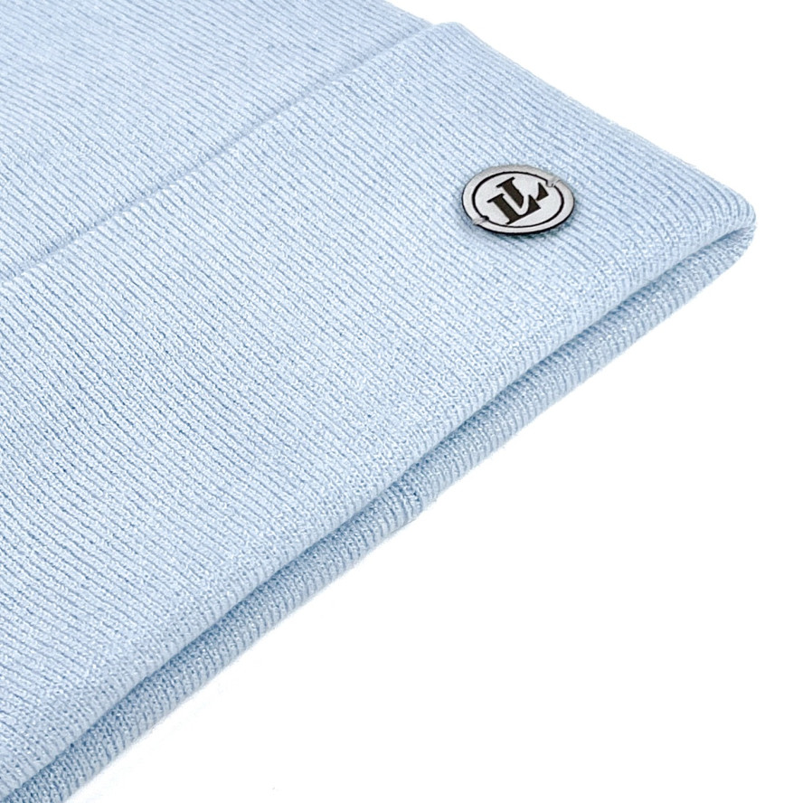 Шапка біні жіноча віскоза блакитна РАМІН 597-334, фото 2