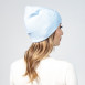Шапка біні жіноча віскоза блакитна РАМІН 597-334, фото 4
