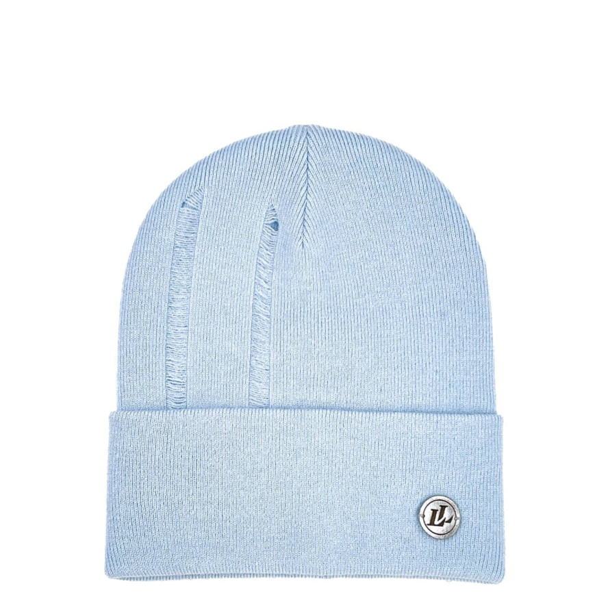 Шапка біні жіноча віскоза блакитна РАМІН 597-334, фото 1
