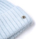 Шапка біні жіноча ангора блакитна MEGAIN 602-144, фото 2