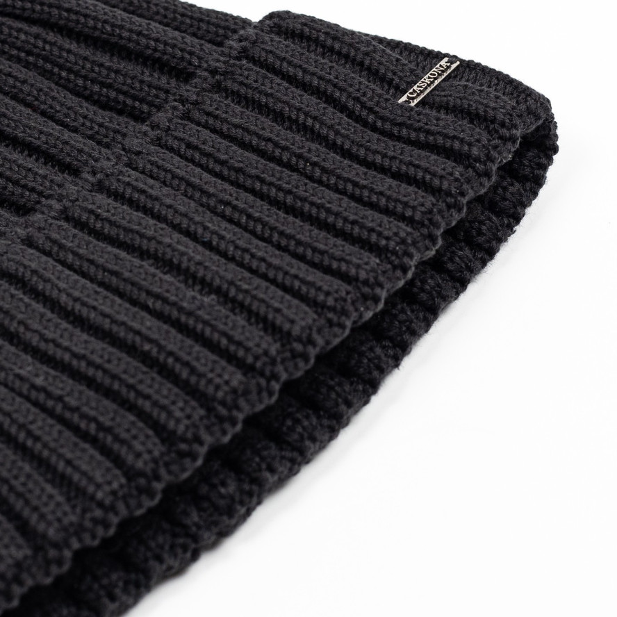 Шапка по голове мужская хлопок черная ЯСЕН 614-703, фото 2
