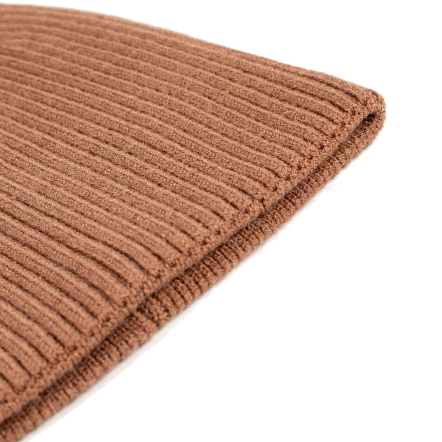 Шапка бини женская вискоза с шерстью коричневая БЛЕЙК 652-996, фото 2