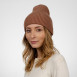 Шапка бини женская вискоза с шерстью коричневая БЛЕЙК 652-996, фото 3