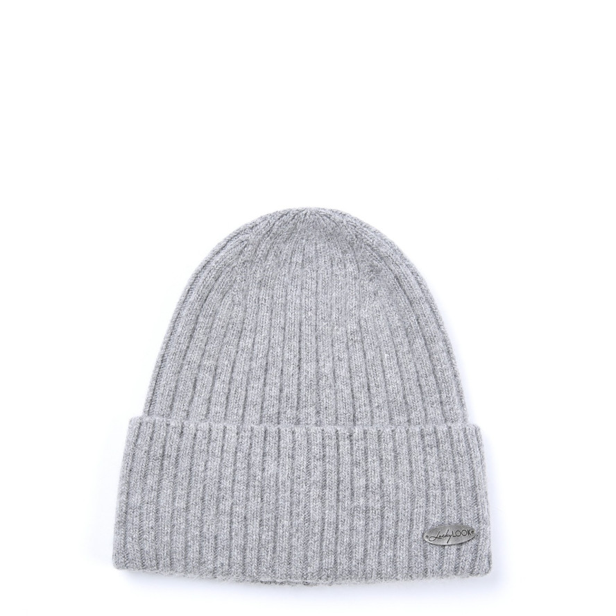 Шапка біні жіноча вовна сіра HARRIS 653-597, фото 1