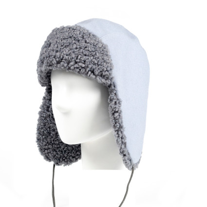 Шапка ушанка женская хлопок / искусственный мех каракуль голубая РЕНАТА 664-425 Шапка ушанка женская хлопок / искусственный мех каракуль голубая РЕНАТА 664-425