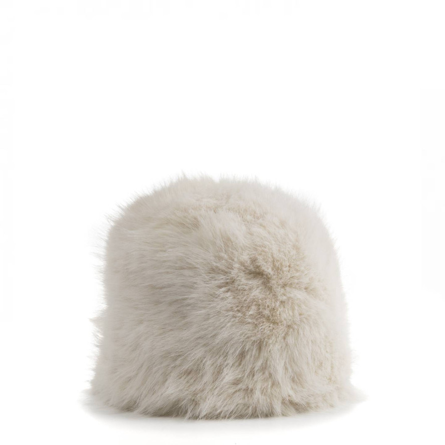 Шапка кубанка жіноча штучне хутро песець біла ЮНЕССА 664-593, фото 1