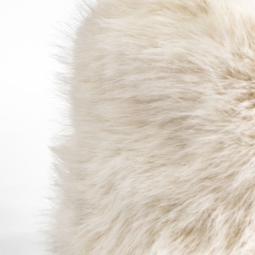 Шапка кубанка жіноча штучне хутро песець біла ЮНЕССА 664-593, фото 2