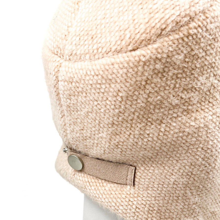 Шапка ушанка женская полиэстер бежевая ШЕРУ 674-196, фото 4