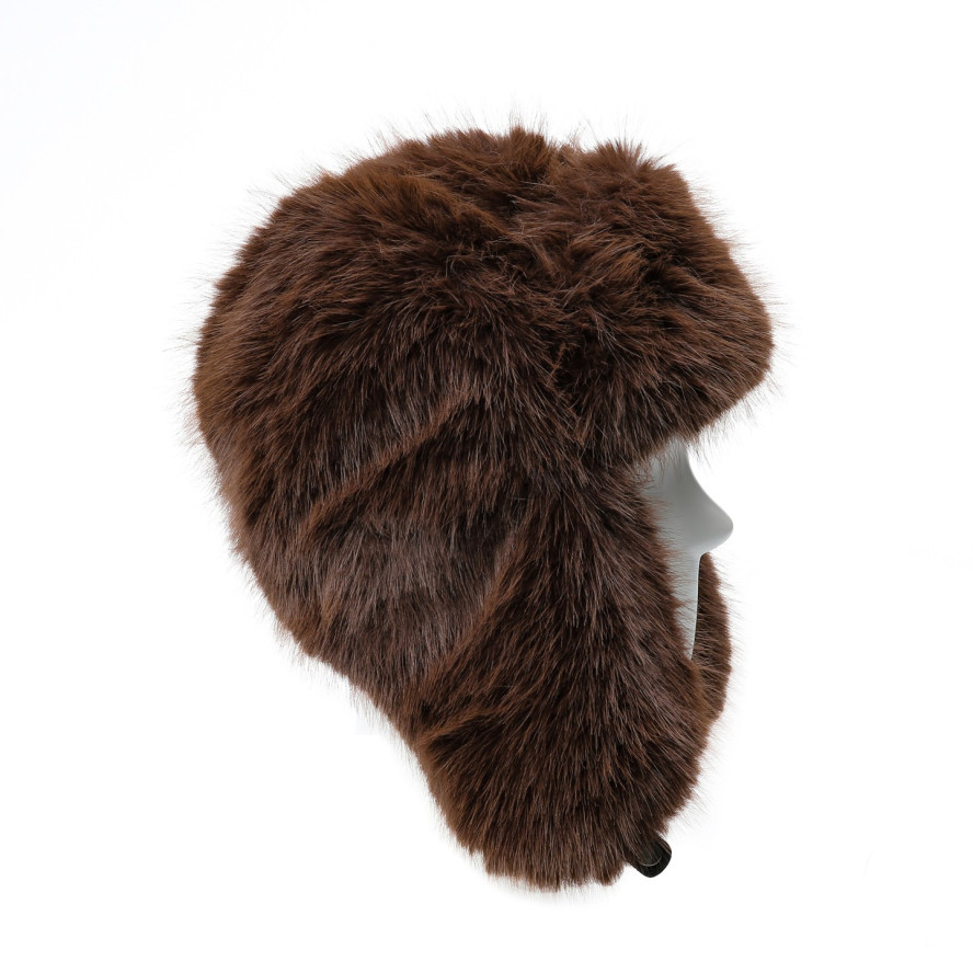 Шапка вушанка жіноча штучне хутро песець коричнева СІЛЬВІЯ 676-008, фото 2