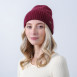 Шапка біні жіноча вовна бордова HARRIS 676-077, фото 3