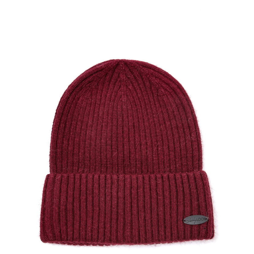 Шапка біні жіноча вовна бордова FREDERICK 676-091, фото 1