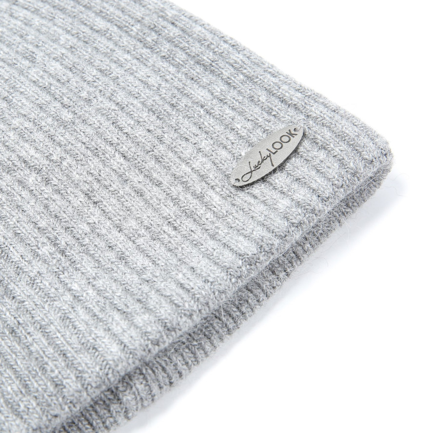 Шапка біні жіноча вовна сіра ЯРЕМА 683-006, фото 2