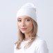 Шапка біні жіноча віскоза біла LUMINA 712-713, фото 3