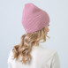 Шапка біні жіноча вовна рожева MAELYS 843-868, фото 4