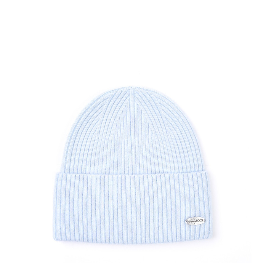Шапка біні жіноча вовна блакитна MAELYS 843-882, фото 1