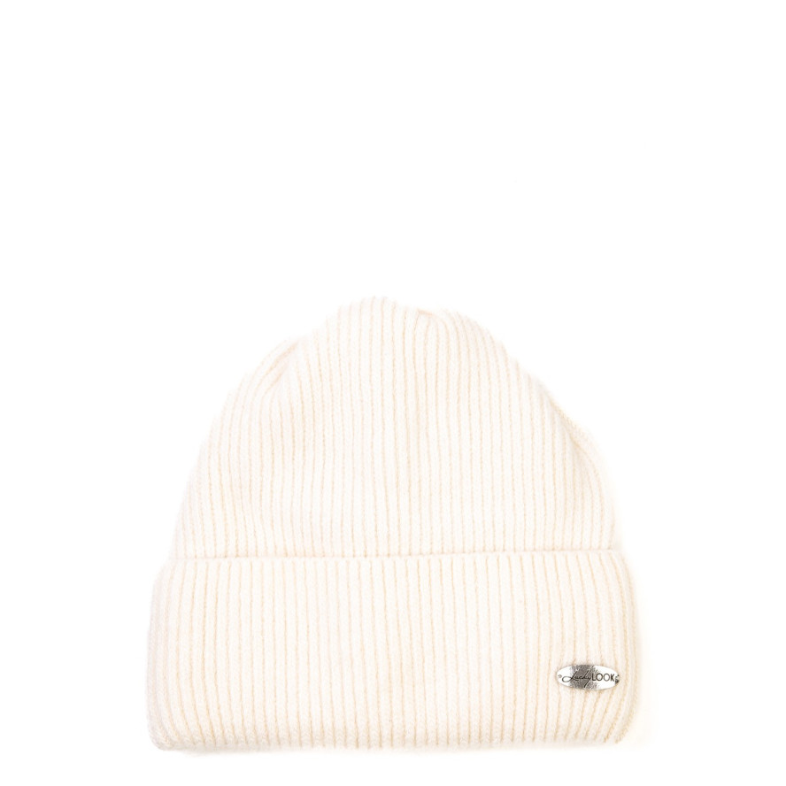 Шапка біні жіноча вовна біла ІЛАРІЯ 847-651, фото 1