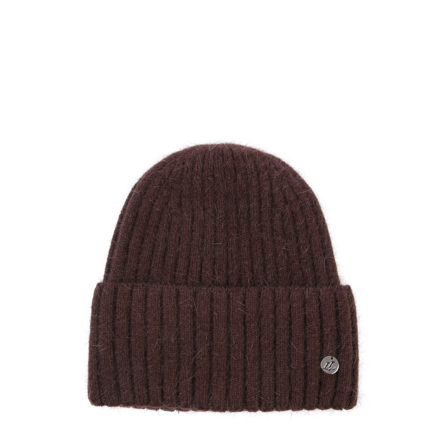 Шапка біні жіноча ангора коричнева MEGAIN 847-699, фото 1