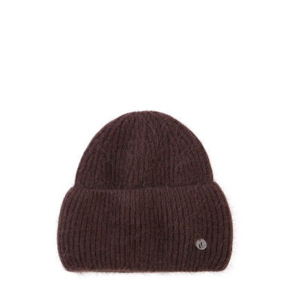 Шапка біні жіноча ангора коричнева JOSIE 847-712