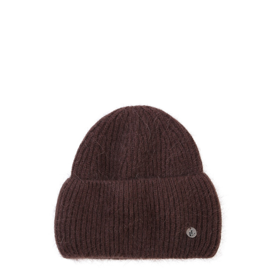 Шапка біні жіноча ангора коричнева JOSIE 847-712, фото 1