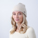 Шапка біні жіноча вовна бежева HARRIS 856-721, фото 3