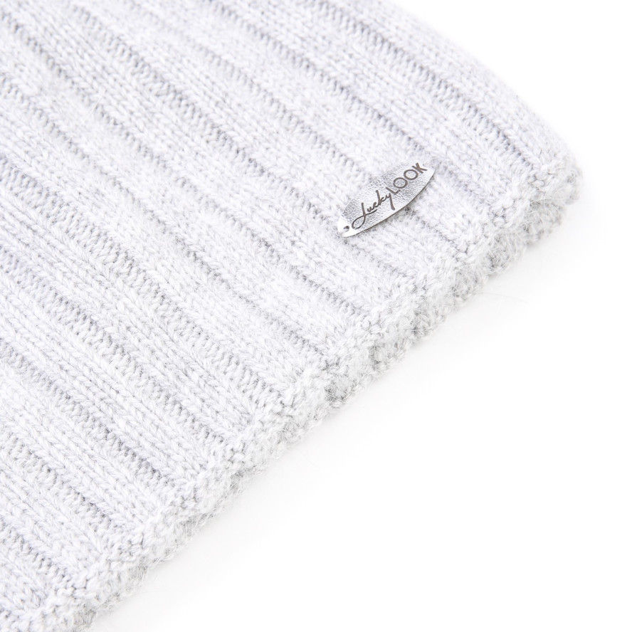 Шапка ковпак жіноча вовна сіра LIORA 857-599, фото 2