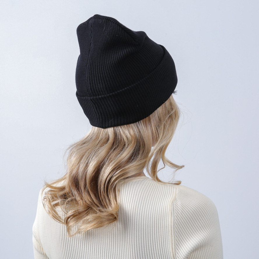 Шапка біні жіноча віскоза чорна ГОУП 863-873, фото 4