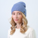 Шапка бини женская вискоза синяя ГОУП 863-903, фото 3