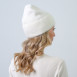 Шапка біні жіноча віскоза з ангорою біла МОРТІША 863-927, фото 4