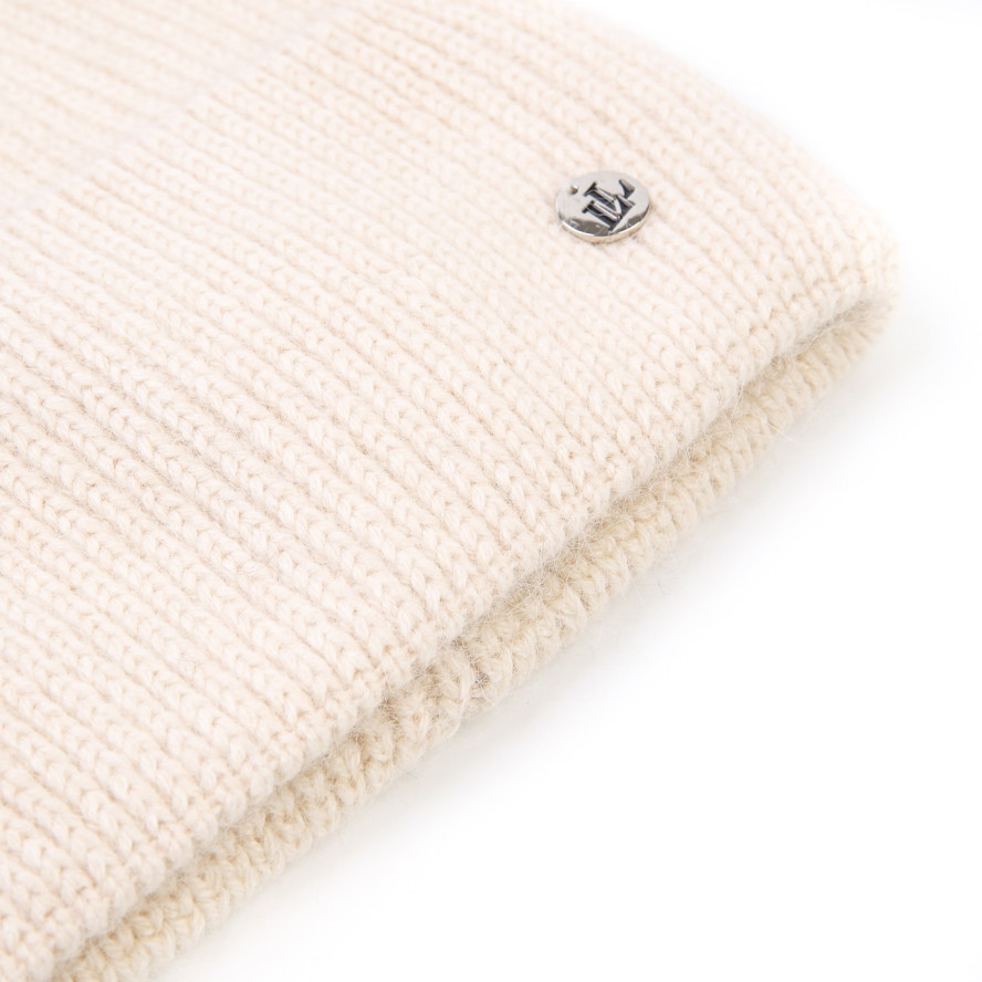 Шапка біні жіноча віскоза з ангорою молочна МОРТІША 863-934, фото 2